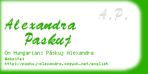 alexandra paskuj business card